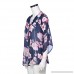 Sumen Women's Summer Beach Kimono Cardigan Floral Print Chiffon Loose Top Bikini Cover up Navy B07BB14WSK